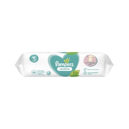 Zdjęcie produktu - 5 Pampers Chusteczki nawilżane Sensitive, 15 x 80szt.