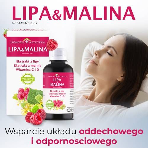 Miniaturka artykułu - #0 DOMOWA APTECZKA Ekstrakt Lipa & Malina, 150ml