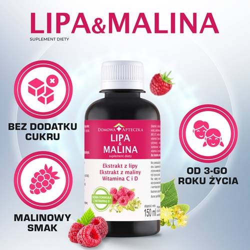 #2 – DOMOWA APTECZKA Ekstrakt Lipa & Malina, 150ml