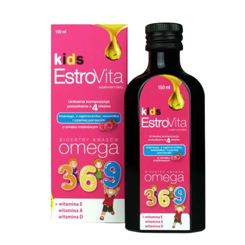 Miniaturka artykułu - #0 EstroVita Kids o smaku malinowym, 150ml