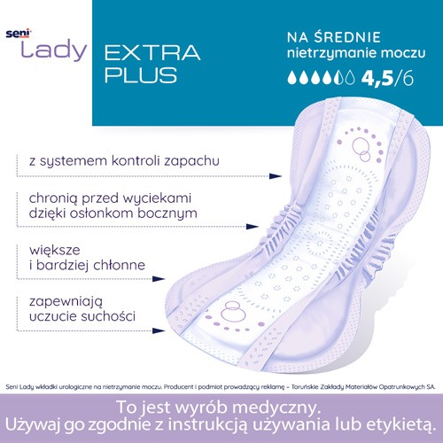 Miniaturka artykułu - #1 SENI Lady Extra Plus, 15szt. - Wkładki anatomiczne