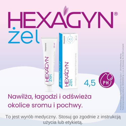Miniaturka artykułu - #0 Hexagyn Nawilżający żel dopochwowy, 30 ml