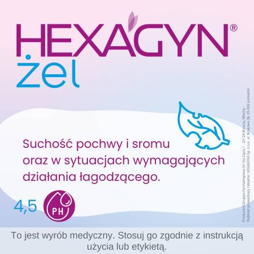 Miniaturka artykułu - #1 Hexagyn Nawilżający żel dopochwowy, 30 ml