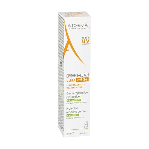 Miniaturka artykułu - #0 A-DERMA EPITHELIALE A.H Ultra SPF50+ Ochrony krem regenerujący, 40ml