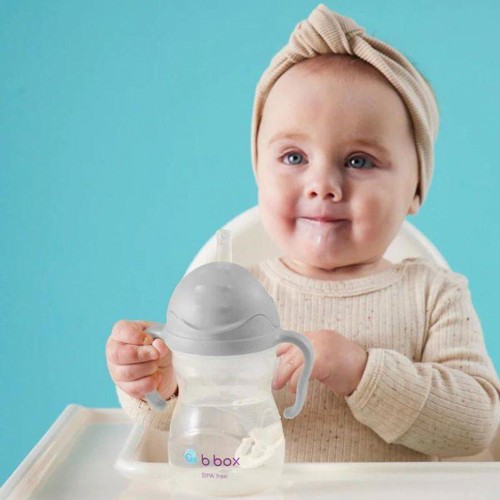 Zdjęcie produktu - 2 B.BOX Bidon ze słomką szary, 240ml
