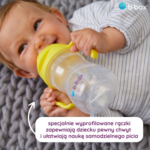 Zdjęcie produktu - 3 B.BOX Bidon ze słomką szary, 240ml
