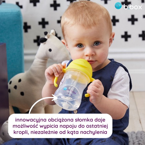 Zdjęcie produktu - 4 B.BOX Bidon ze słomką szary, 240ml