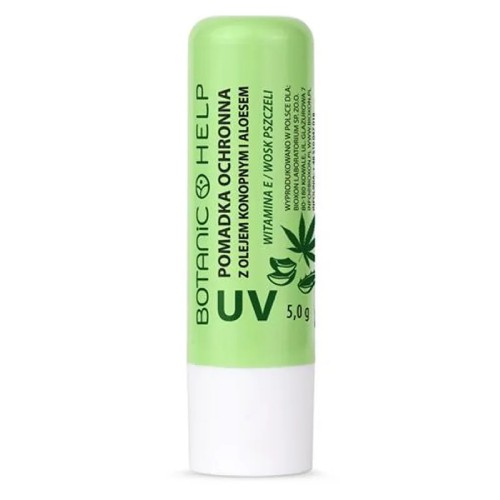 Miniaturka artykułu - #0 BotanicHelp Pomadka ochronna z olejem konopnym, filtrem UV, 5g