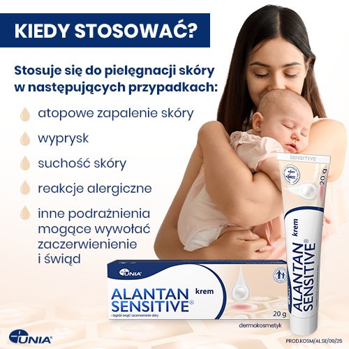 Zdjęcie produktu - 2 Alantan Sensitive Krem z alantoiną do sk&oacute;ry wrażliwej, alergicznej, atopowej, 20 g