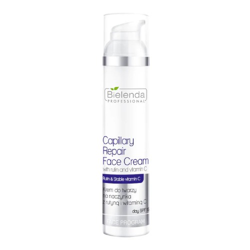 Miniaturka artykułu - #0 BIELENDA PROFESSIONAL Krem do twarzy na naczynka z rutyną i witaminą C SPF15, 100ml