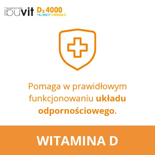 Miniaturka artykułu - #1 Ibuvit D3 4000 + K2 MK-7 0mega 3, 30kaps.