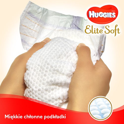Zdjęcie produktu - 1 HUGGIES Elite Soft Newborn 2 Pieluchy 4-6 kg, 24 sztuki
