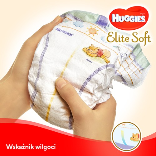 Zdjęcie produktu - 3 HUGGIES Elite Soft Newborn 2 Pieluchy 4-6 kg, 24 sztuki