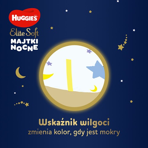 Zdjęcie produktu - 6 HUGGIES Elite Soft Night Pants 5 Majtki nocne 12-17kg, 17 sztuk