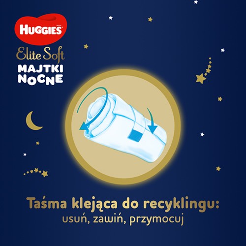 Zdjęcie produktu - 7 HUGGIES Elite Soft Night Pants 5 Majtki nocne 12-17kg, 17 sztuk