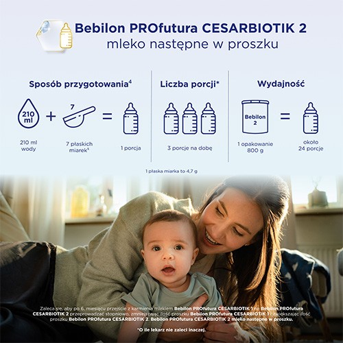 Zdjęcie produktu - 2 Bebilon Profutura Cesar Biotik 2 Mleko następne po 6. miesiącu, 800g