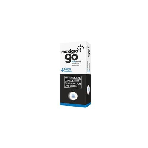 Zdjęcie produktu - 3 Maxigra Go 25mg, 4 tabletki powlekane