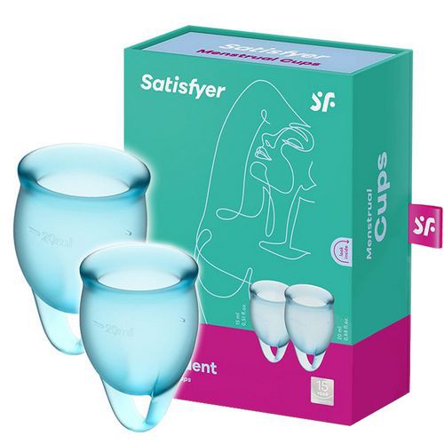 Miniaturka artykułu - #0 Satisfyer Feel Confident zestaw kubeczk&oacute;w menstruacyjnych 15ml + 20ml 