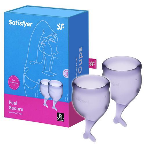 Miniaturka artykułu - #0 Satisfyer Feel Secure Mentrual zestaw kubeczk&oacute;w menstruacyjnych 15ml + 20ml