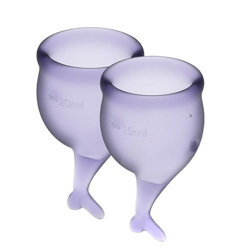 Miniaturka artykułu - #1 Satisfyer Feel Secure Mentrual zestaw kubeczk&oacute;w menstruacyjnych 15ml + 20ml