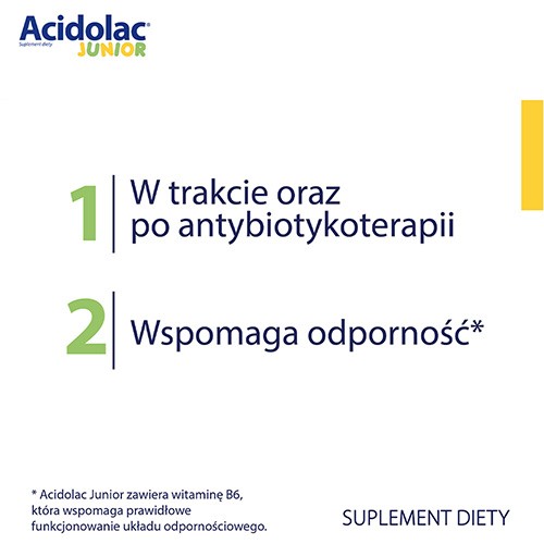 Miniaturka artykułu - #1 Acidolac Junior o smaku białej czekolady, 20 tabletek
