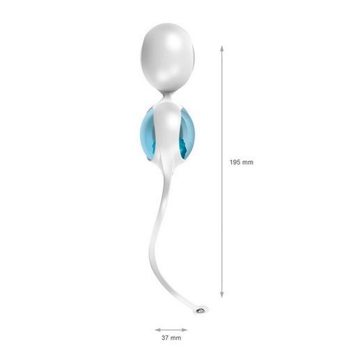 Zdjęcie produktu - 0 OVO L1 Love Balls White Light Blue Kulki gejszy do ćwiczenia mięśni kegla 