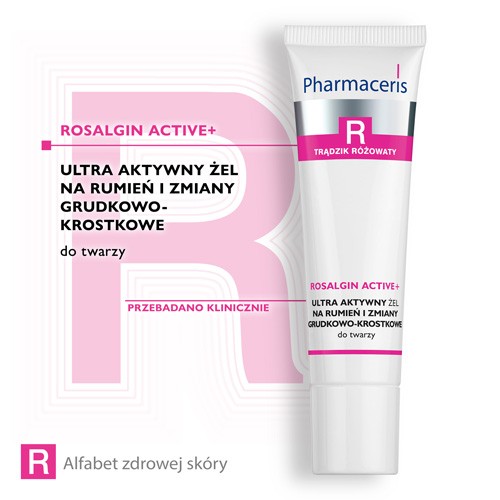 Miniaturka artykułu - #1 PHARMACERIS R Ultra aktywny żel na rumień i zmiany grudkowo-krostkowe do twarzy, 30ml