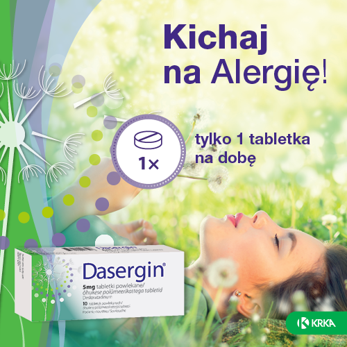 Miniaturka artykułu - #0 Dasergin 5mg, 10 tab. - Przeciwalergiczny lek nowej generacji