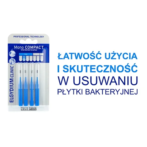 #1 – ELGYDIUM CLINIC MONO COMPACT 1 Szczoteczki do przestrzeni międzyzębowych - niebieskie