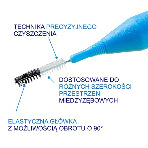 #4 – ELGYDIUM CLINIC MONO COMPACT 1 Szczoteczki do przestrzeni międzyzębowych - niebieskie