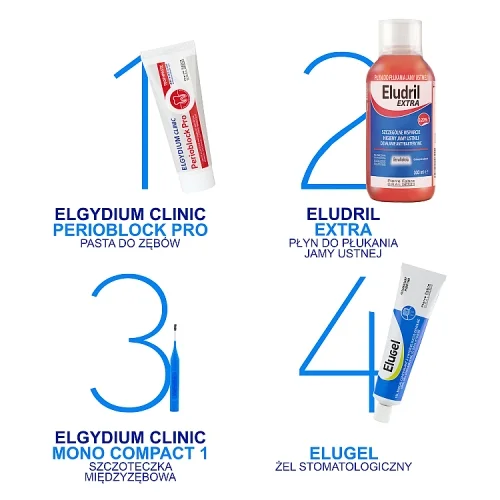 #5 – ELGYDIUM CLINIC MONO COMPACT 1 Szczoteczki do przestrzeni międzyzębowych - niebieskie