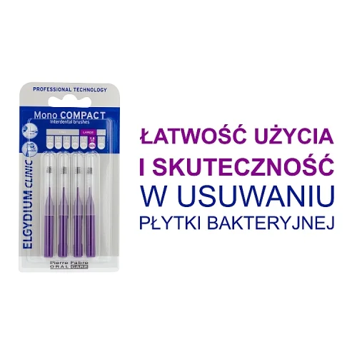 #1 – ELGYDIUM CLINIC MONO COMPACT 5 Szczoteczki do przestrzeni międzyzębowych - purpurowe