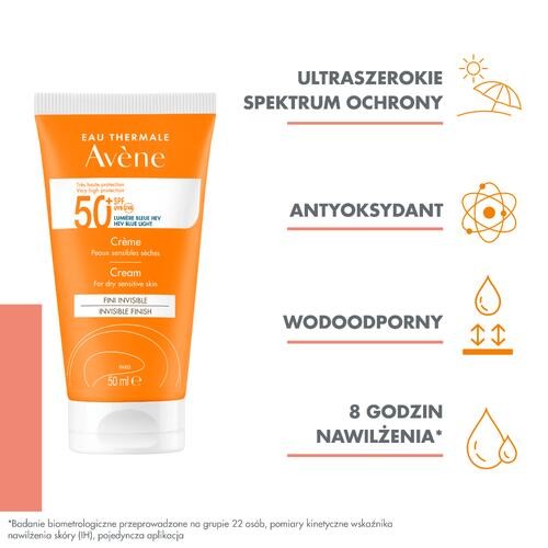 Miniaturka artykułu - #1 AVENE Bardzo wysoka ochrona przeciwsłoneczna Krem SPF50+, 50ml