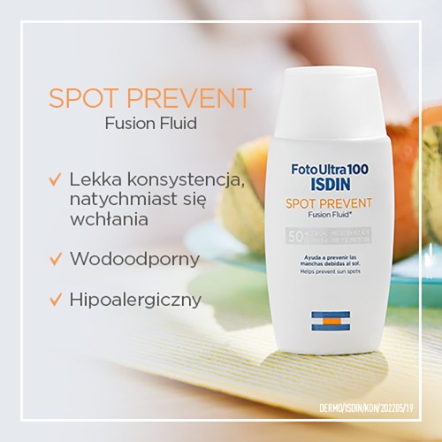 Zdjęcie produktu - 2 Isdin Fotoultra 100 SPOT PREVENT Fluid SPF 50+, 50ml