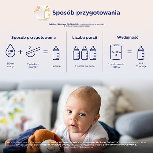 Zdjęcie produktu - 2 Zestaw 3 x Bebilon Profutura Duobiotik 2 mleko następne po 6. miesiącu, 800g