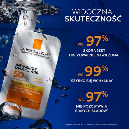 Miniaturka artykułu - #1 LA ROCHE-POSAY ANTHELIOS Invisible Fluid SPF 50+, 50ml