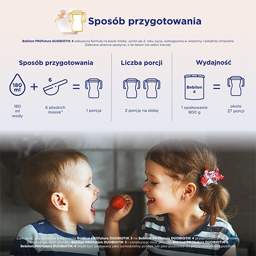 Zdjęcie produktu - 2 Zestaw 4 x Bebilon Profutura Duobiotik 4 Odżywcza formuła na bazie mleka dla dzieci po 2. roku życia, 800 g