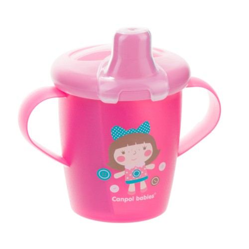 Miniaturka artykułu - #0 CANPOL BABIES Kubek niekapek TOYS r&oacute;żowa lalka, 250ml 31/200
