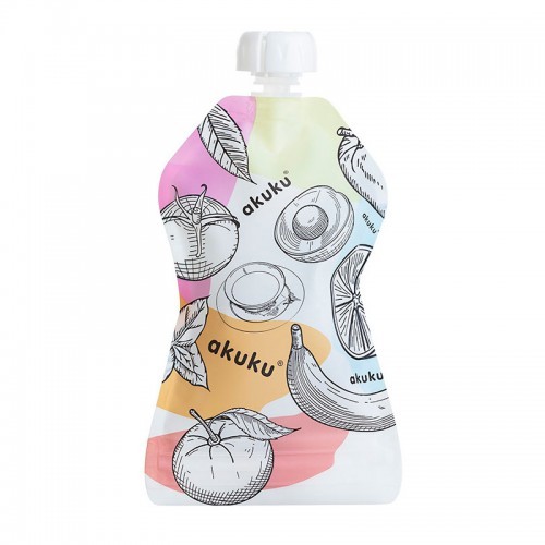 Miniaturka artykułu - #1 AKUKU Saszetki wielorazowe na pokarm 150ml, 5 sztuk