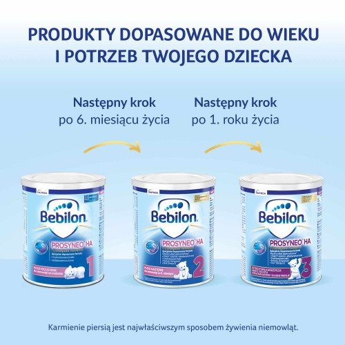 Zdjęcie produktu - 2 Bebilon Prosyneo HA 1 Mleko początkowe dla niemowląt od urodzenia, 400g