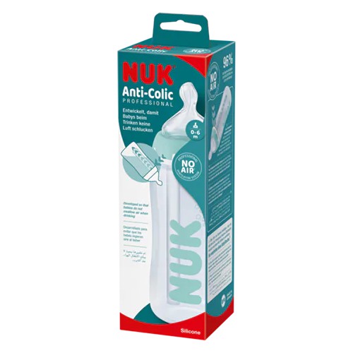 Zdjęcie produktu - 2 NUK Anti-Colic Butelka z wskaźnikiem temperatury 0-6m turkusowa, 300ml