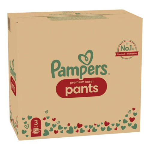Zdjęcie produktu - 5 PAMPERS Premium Care Pieluchomajtki rozmiar 3, 144 sztuk