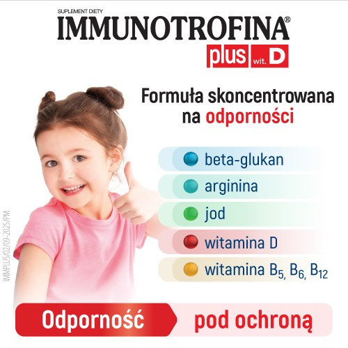Miniaturka artykułu - #1 Immunotrofina Plus witamina D płyn, 180ml