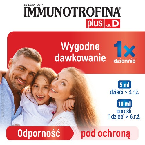 Zdjęcie produktu - 3 Immunotrofina Plus witamina D płyn, 180ml