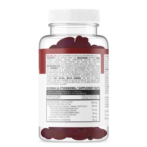 Zdjęcie produktu - 0 OstroVit Krill Oil, 60 kapsułek