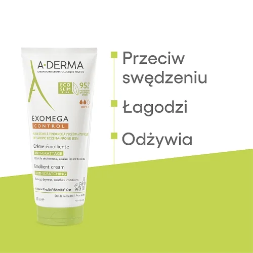 #1 – A-DERMA EXOMEGA CONTROL Krem emolient - zmiękczający, 200ml