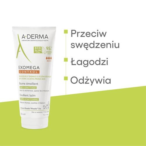 Miniaturka artykułu - #1 A-DERMA EXOMEGA CONTROL Balsam emolient - zmiękczający, 200ml