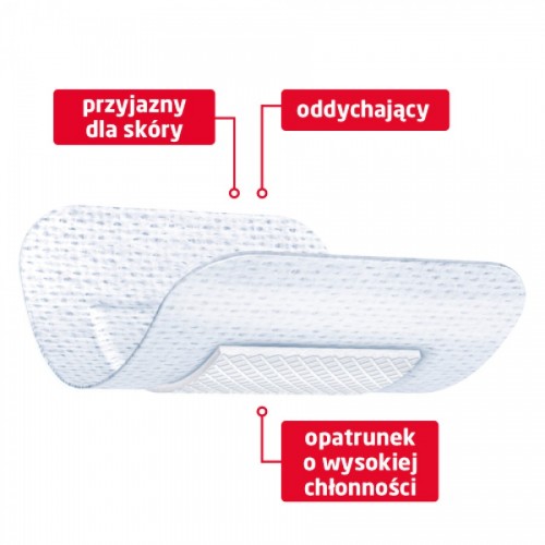 Miniaturka artykułu - #1 Leukoplast Leukomed Absorbent Plus Plastry 5x7,2cm, 5 sztuk
