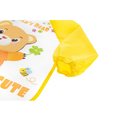 Miniaturka artykułu - #0 BOCIOLAND Śliniak ceratowy rękawek Miś Mi&oacute;d 6m+