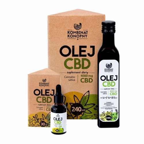 Miniaturka artykułu - #0 KOMBINAT KONOPNY Olej CBD, 240ml